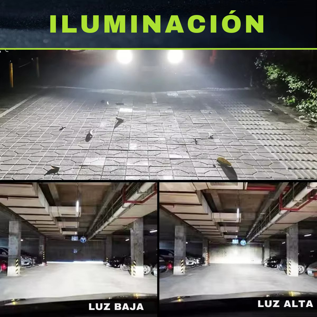 Faro H4 lupa - 50000 LM