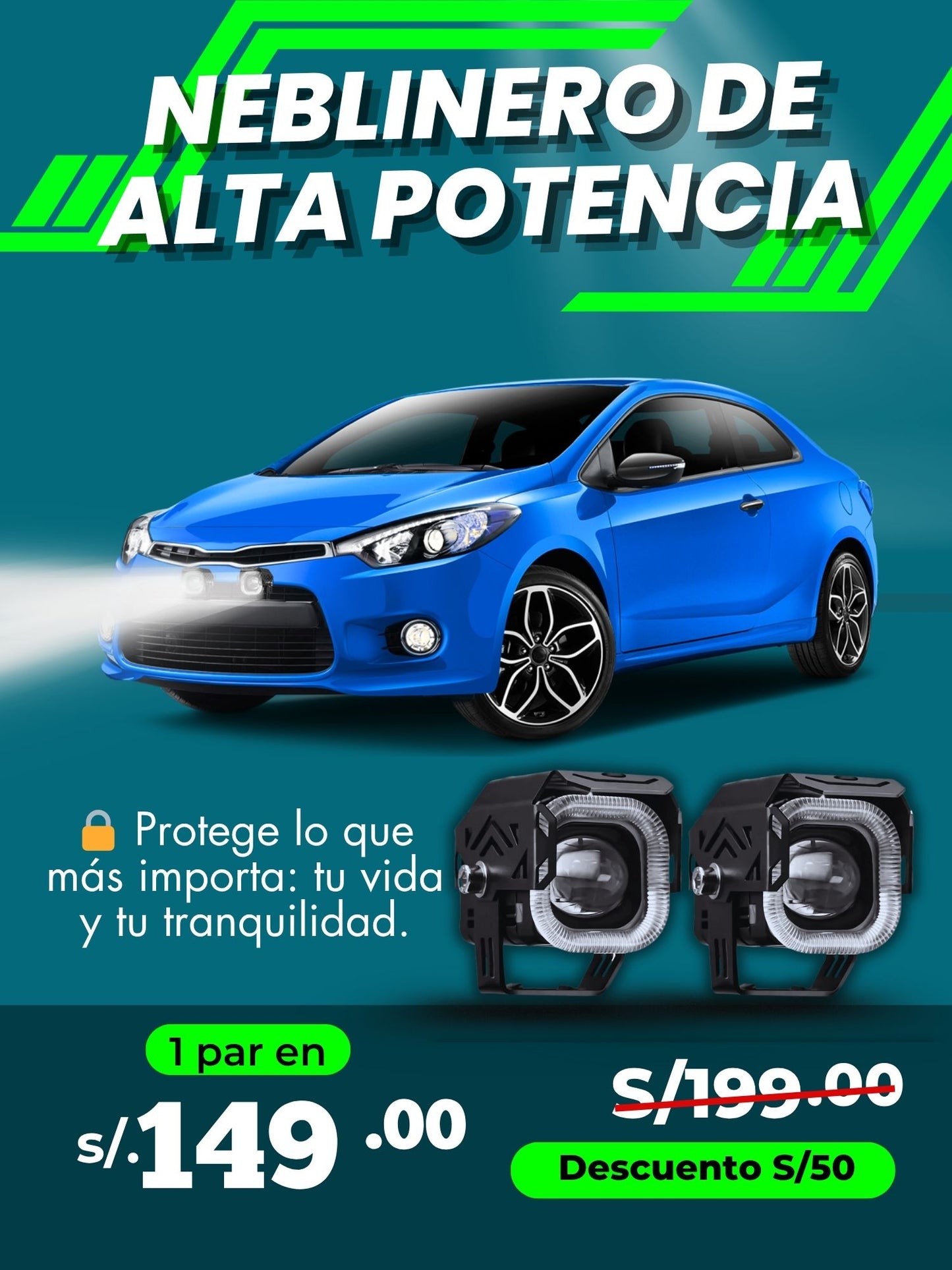 EXPLORADOR NEBLINERO - 12 Y 24 VOLTIOS