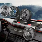 VENTILADOR TRIPLE USB PARA AUTO/ Gira 180° y 360°
