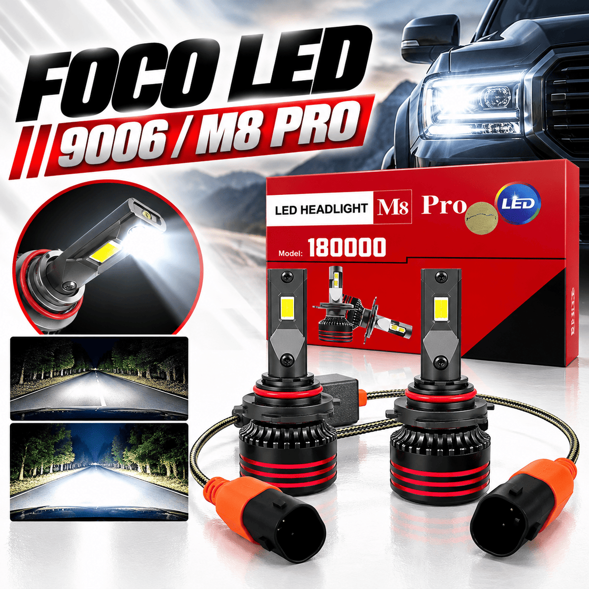 Foco led 9006 / M8 Pro