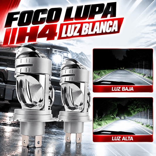 Foco H4 luz blanca / alta y baja
