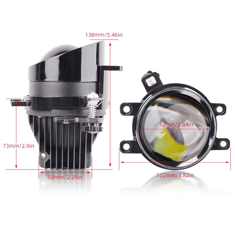 NEBLINERO BE-LASER  DE 2.5 PULGADAS / 3 COLORES