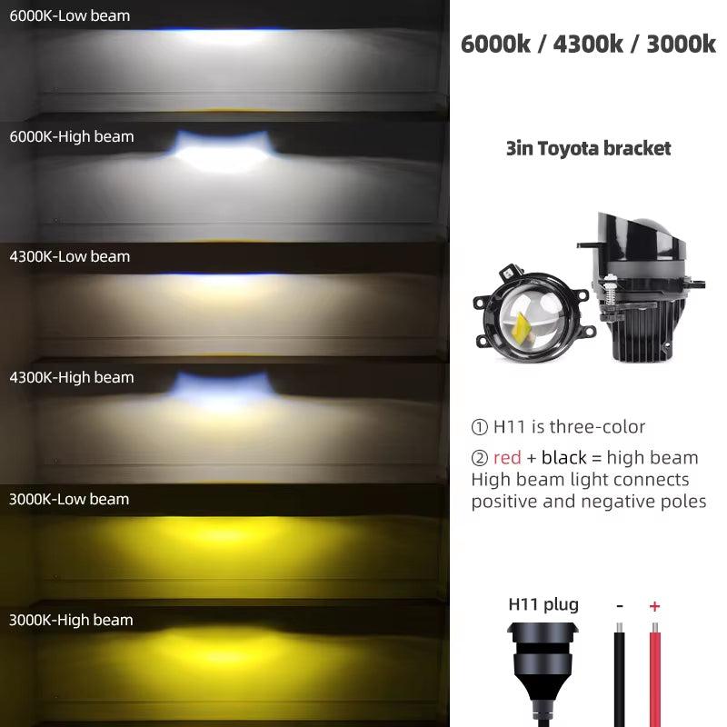 NEBLINERO BE-LASER  DE 2.5 PULGADAS / 3 COLORES