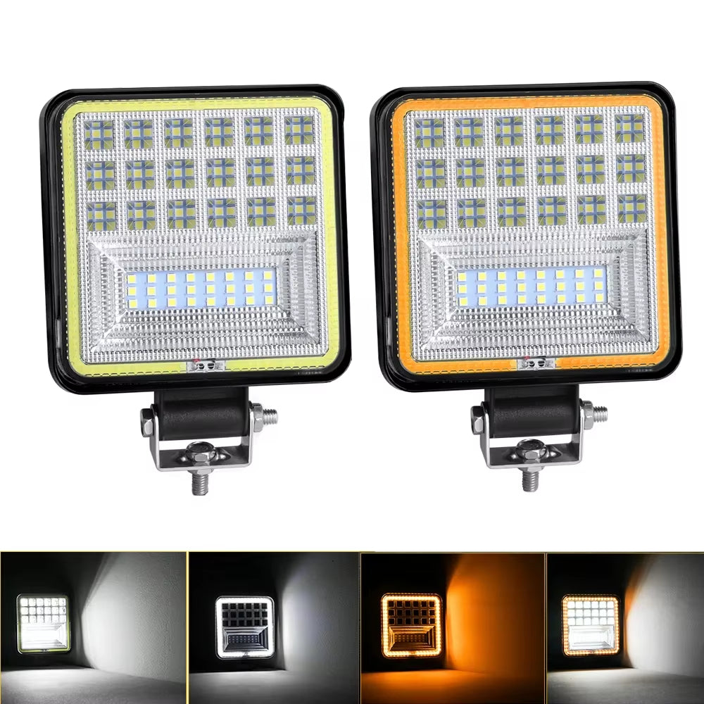 FARO CUADRADO 45 LEDS/ BORDE GRUESO
